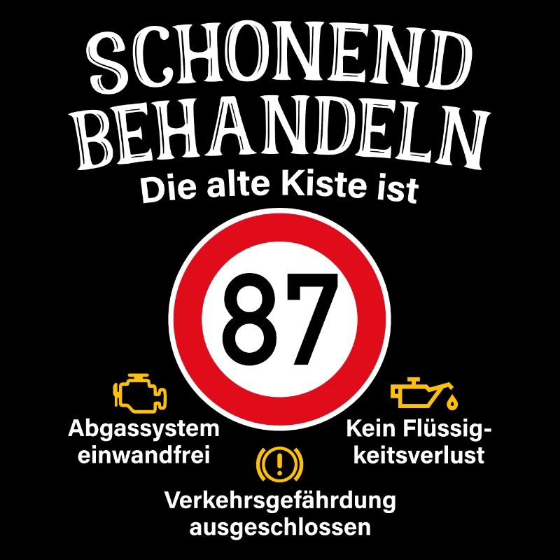 87. Geburtstag Schonend Behandeln 87 Alte Kiste 87