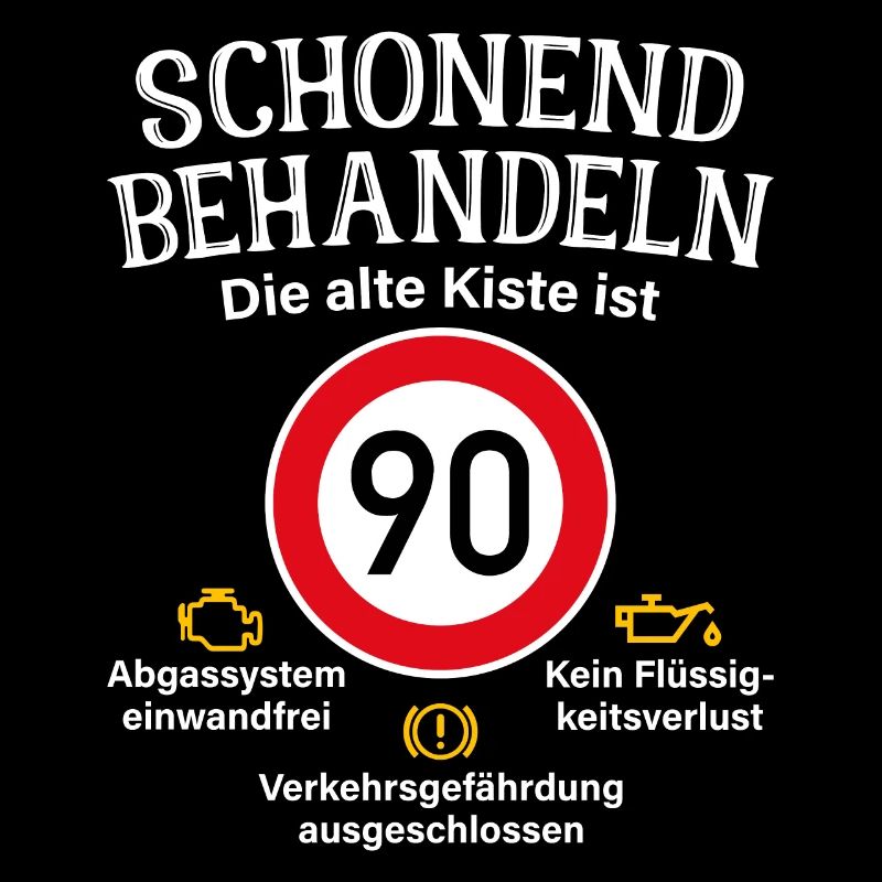 90. Geburtstag Schonend Behandeln 90 Alte Kiste 90