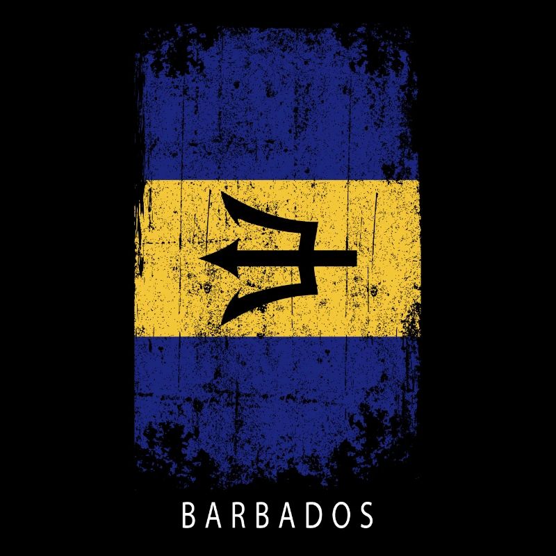 Souvenir avec le drapeau de la Barbade