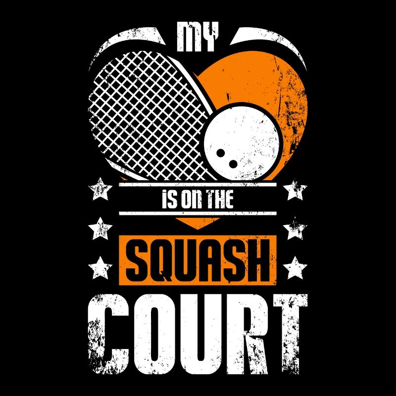 My hear is on the squash court