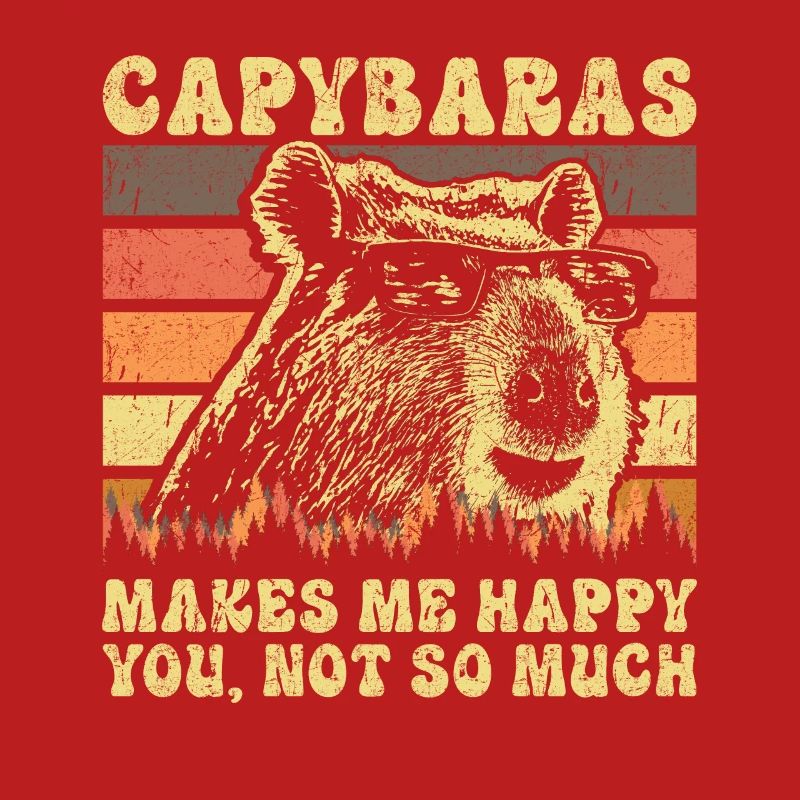 Capybara Retro Saying