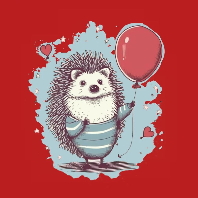 Hérisson mignon avec ballon