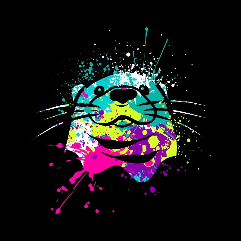 Splash Art Otter Riesenotter See otter