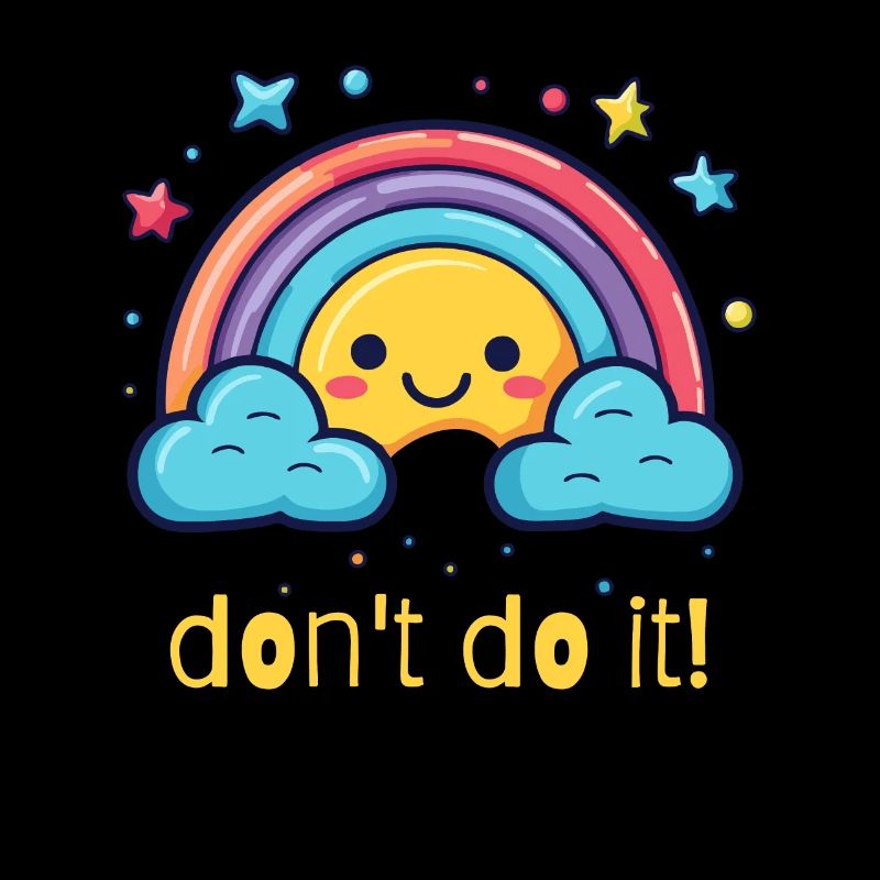 Ne le fais pas, arc-en-ciel heureux