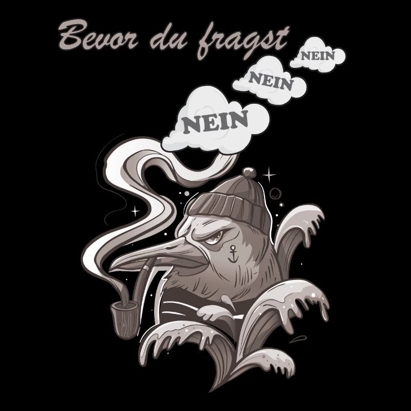 Bevor du fragst Nein lustiges Spaß Vogel Geschenk