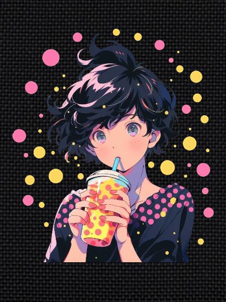 Anime et Boba Bubble Tea