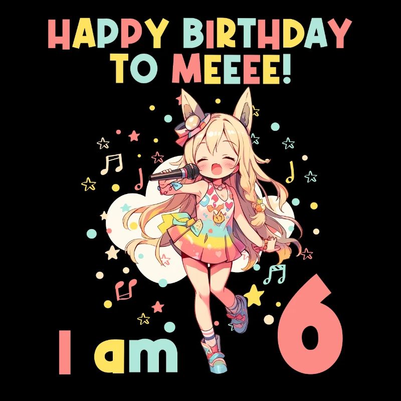 Anime Mandga K-Pop KPop Mädchen 6. Geburtstag