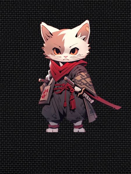 Chat d’Asie Samouraï japonais Samouraï
