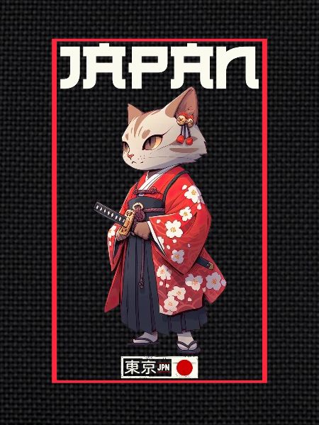 Chat d’Asie Samouraï japonais Samouraï