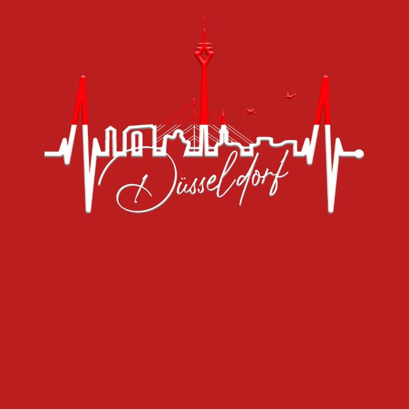 Düsseldorf Skyline Herzschlag Liebe Düsseldorfer