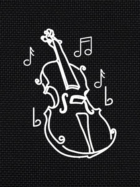 Painted drawn cello