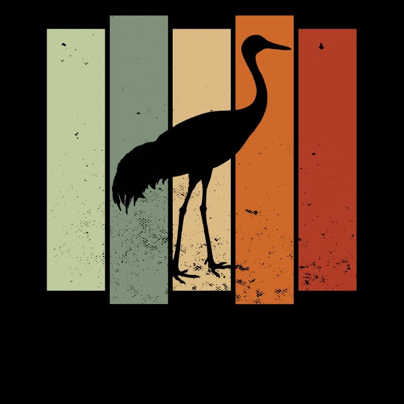 Sandhill Crane Retro Birdwatching Bird Watcher