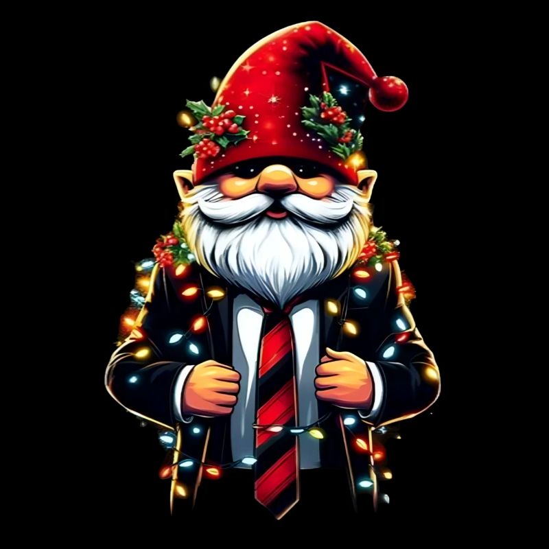 Chef Wichtel Gnome mit Lichterkette