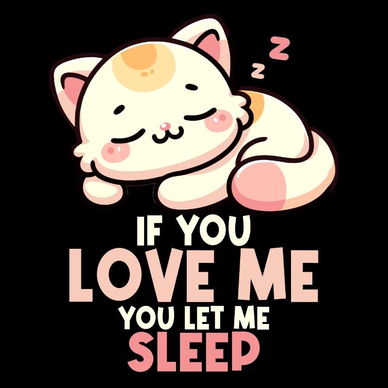 Chat Si Tu M’Aimes Tu Me Laisses Dormir Chat Endormi