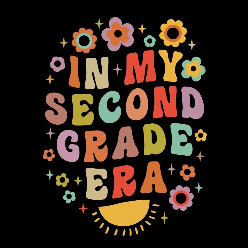 Dans mon ère de deuxième année 2e année Groovy Vintage