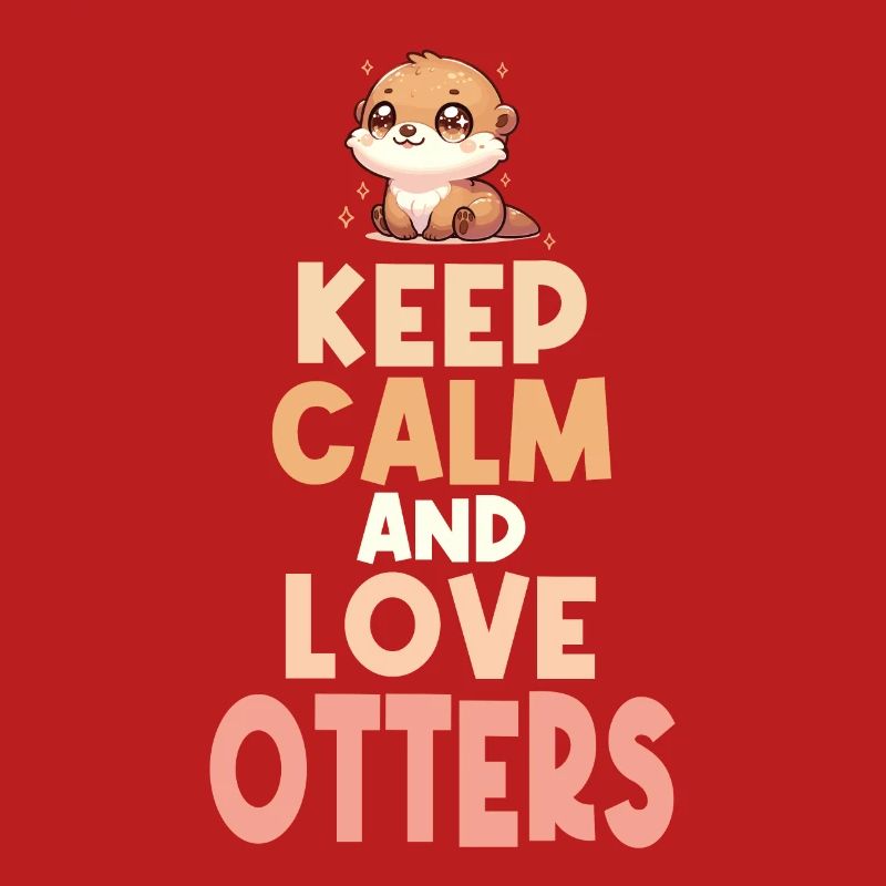Cute Otter Artwork Featuring Adorable & Funny Keep