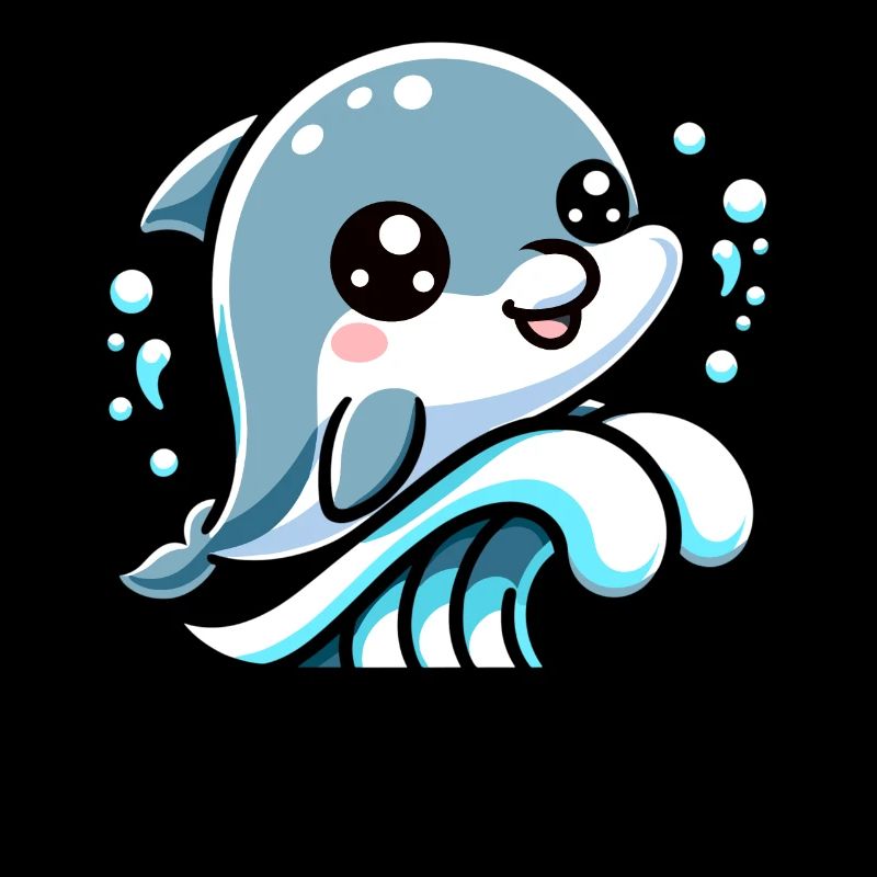 Adorable Dolphin Lover Graphic - Vie marine ludique
