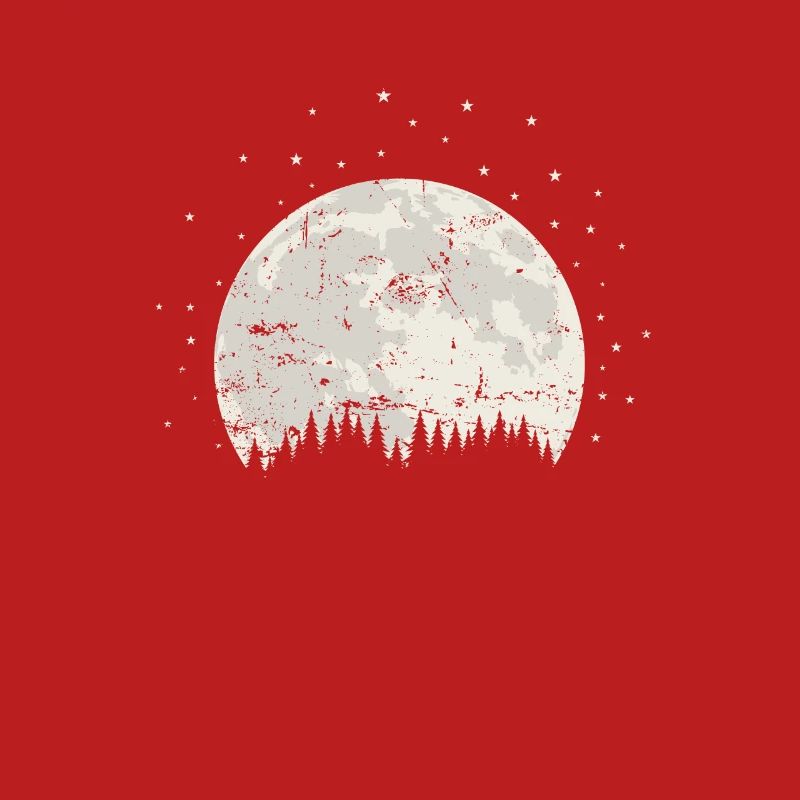 Moon Behind The Mountains Sky Light