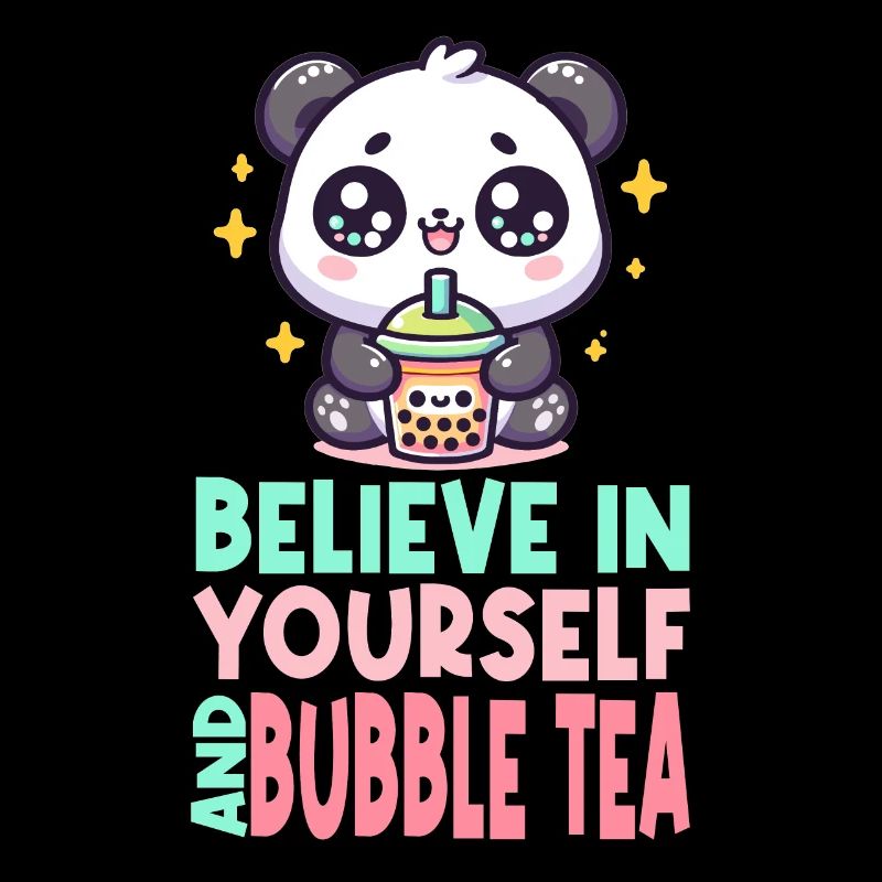 Kawaii Panda Bubble Tea Boba Drink Milchtee Asiatisch