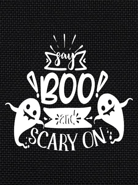 Dites BOO et effrayant sur