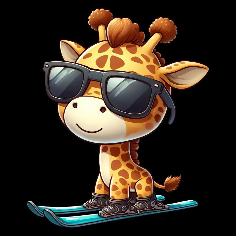Snowboard Giraffe, Wintersport Tier