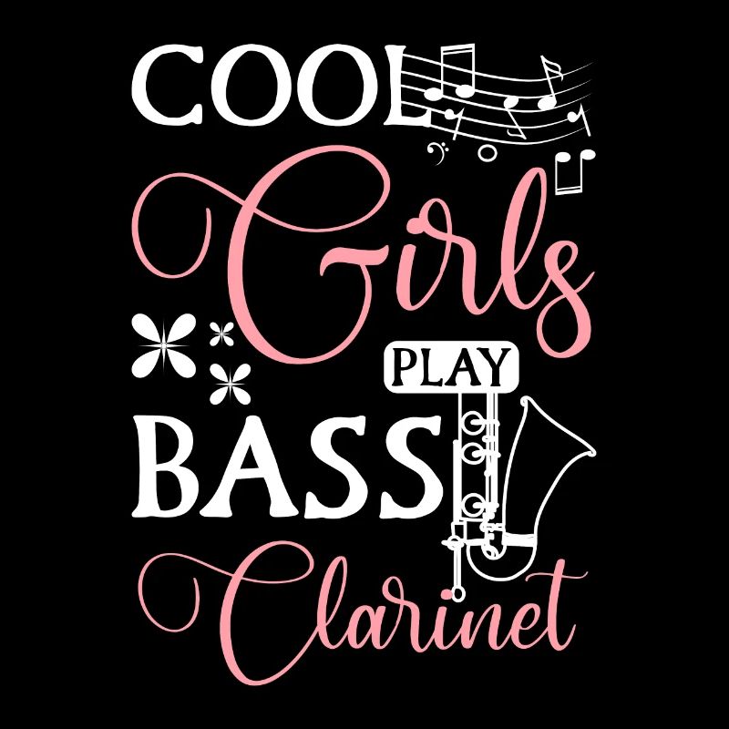 Des filles cool jouent de la clarinette basse