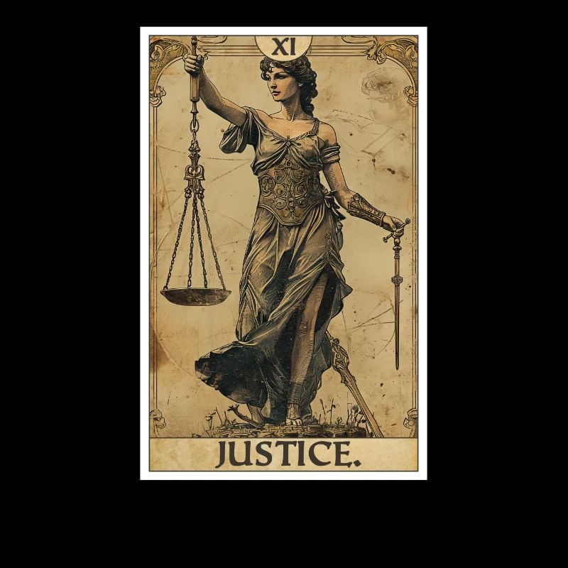 Cartes de tarot Carte de tarot Justice Justice