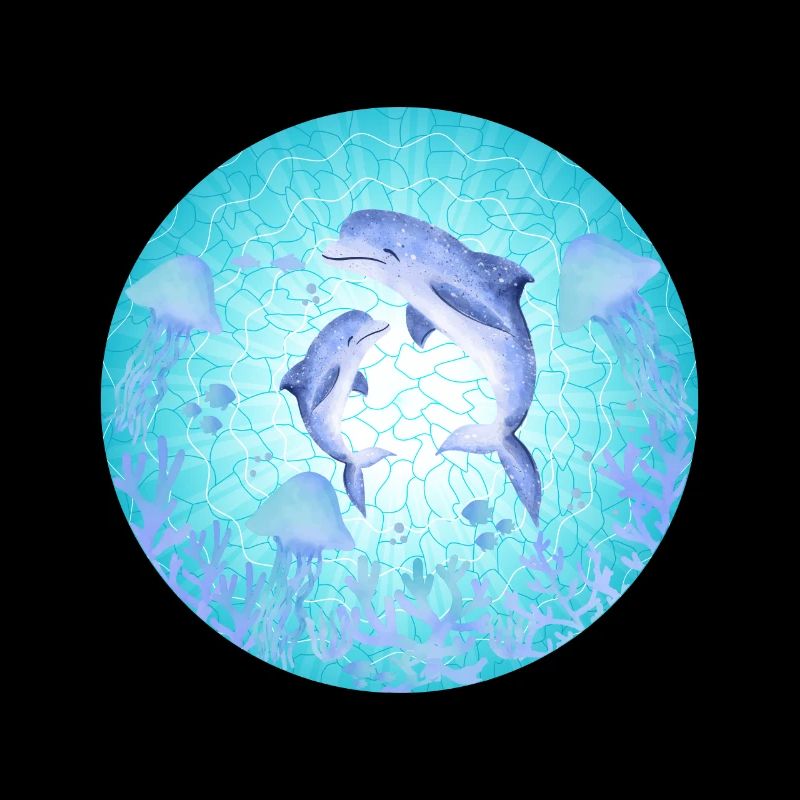 Delfin, Qualle Dauphin, Méduse