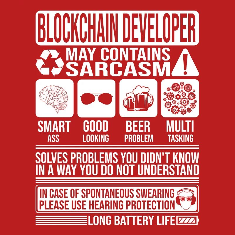 Blockchain Developer Sarcasm funny Gift Blockchain