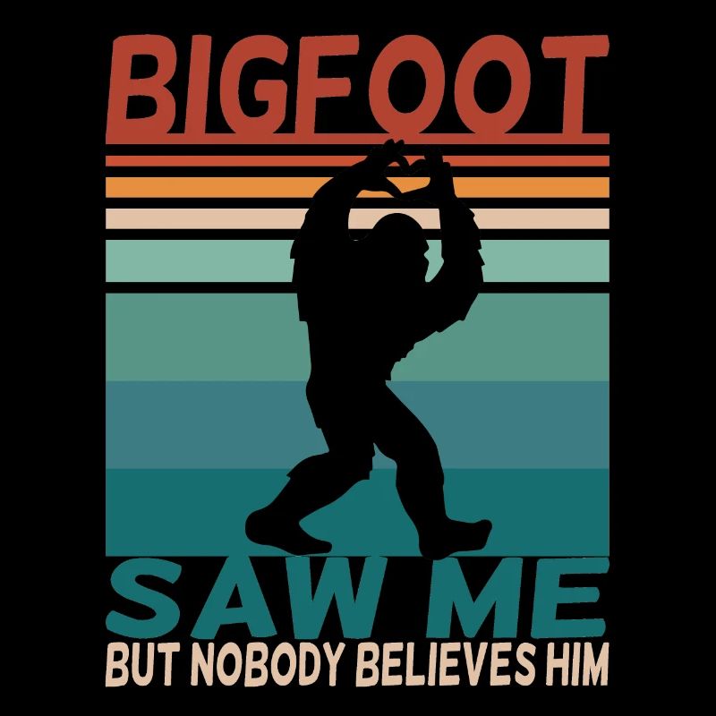Bigfoot lustiger Spruch Retro Background
