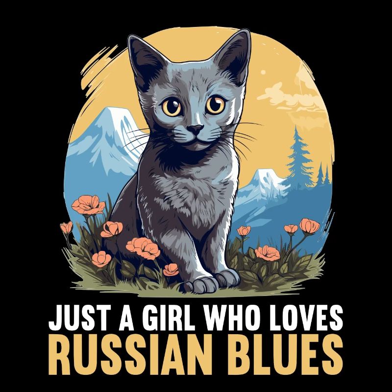 Chat bleu russe Russisch Blau Katze