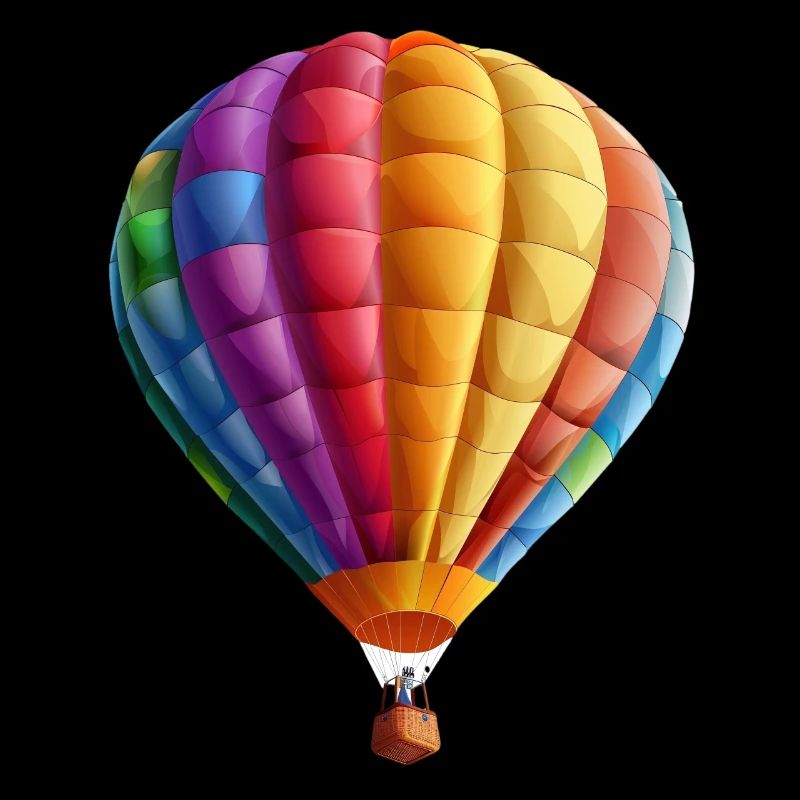 Bunte Heißluftballons, die in den Himmel aufsteige