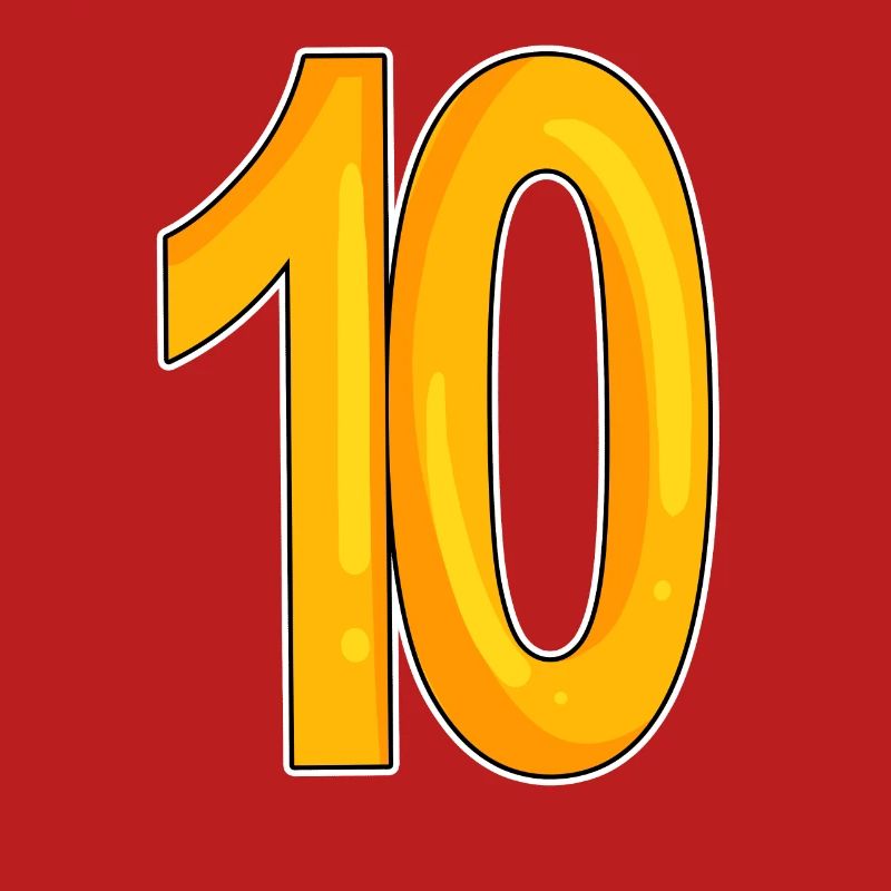10 - dix - jaune