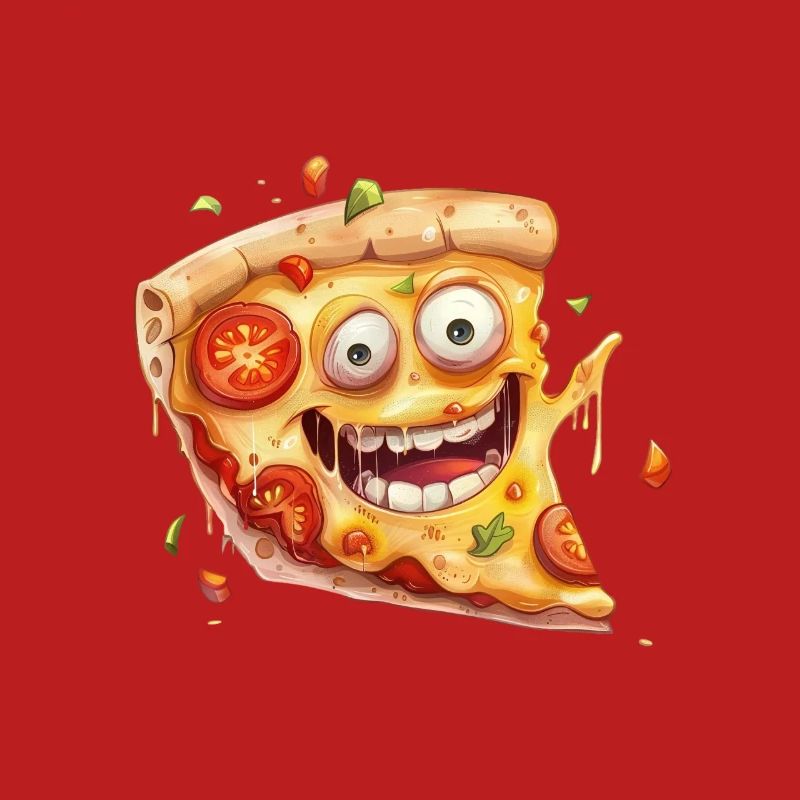 Funny Pizza Slice With Face