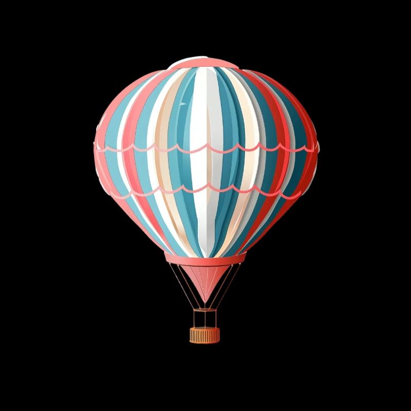 Graphique coloré d’aventure en montgolfière