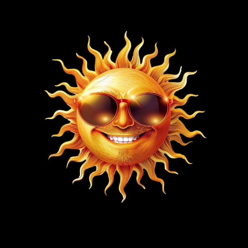 Sourire ensoleillé avec des lunettes de soleil cool