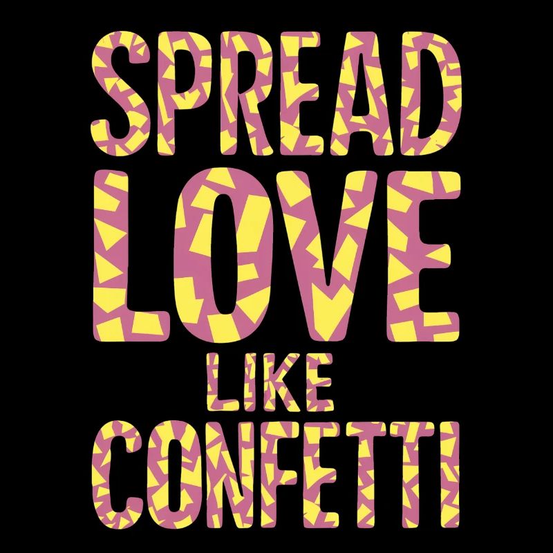 Répandez l’amour comme un jeu de confettis de couleurs