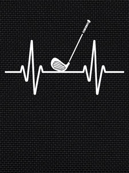 Golf Heartbeat Line Motif