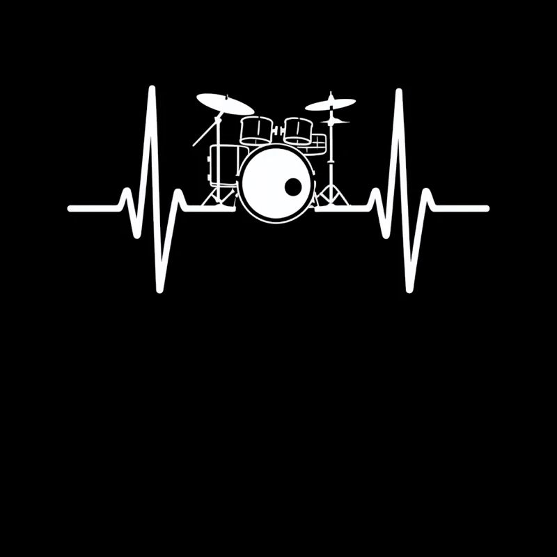 Drums Heartbeat ECG Drumset Music