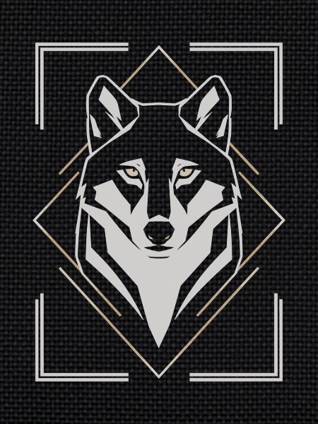 Stylish Wolf Head Geometric