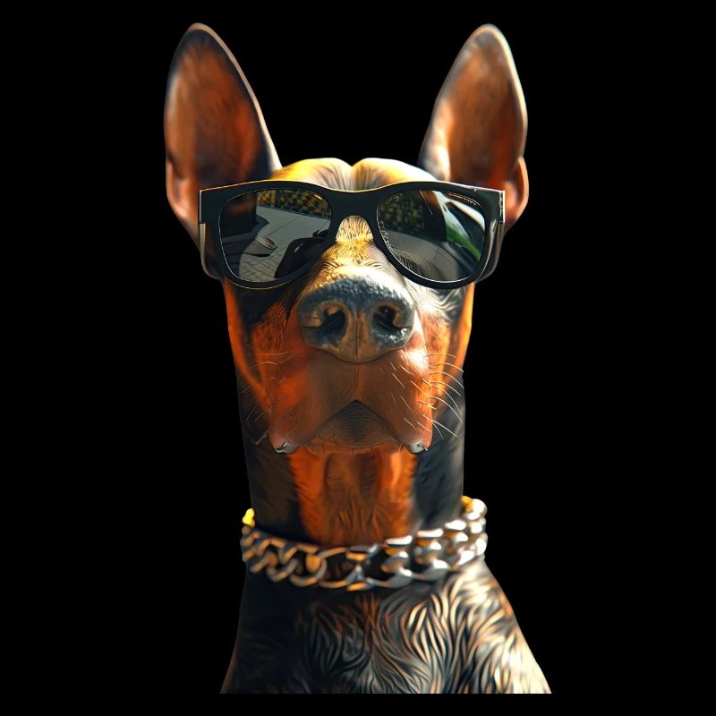 Doberman chiens motif chien de garde fier dobermans
