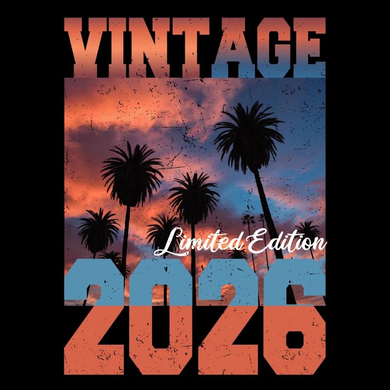 2026 Vintage Limited Edition Palm Trees Born 2026