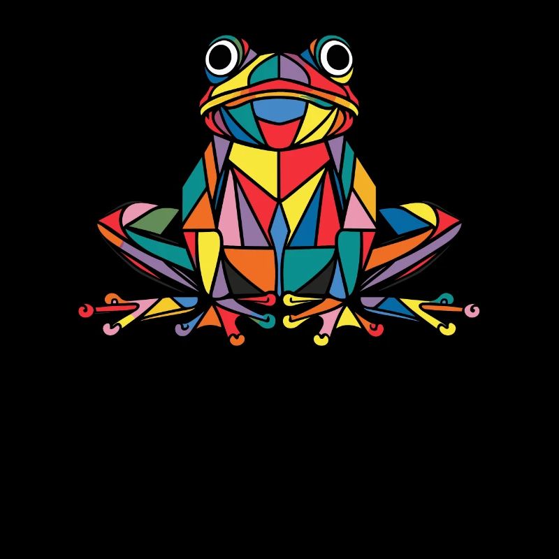 Grenouille géométrique colorée Reptiles géométriques