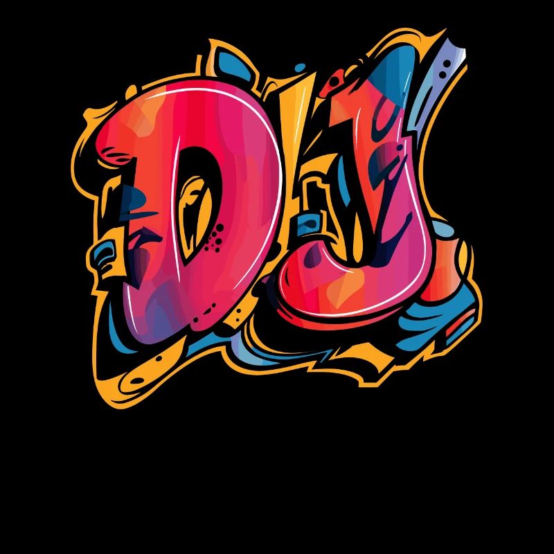 DJ Graffiti Style Design Coloré