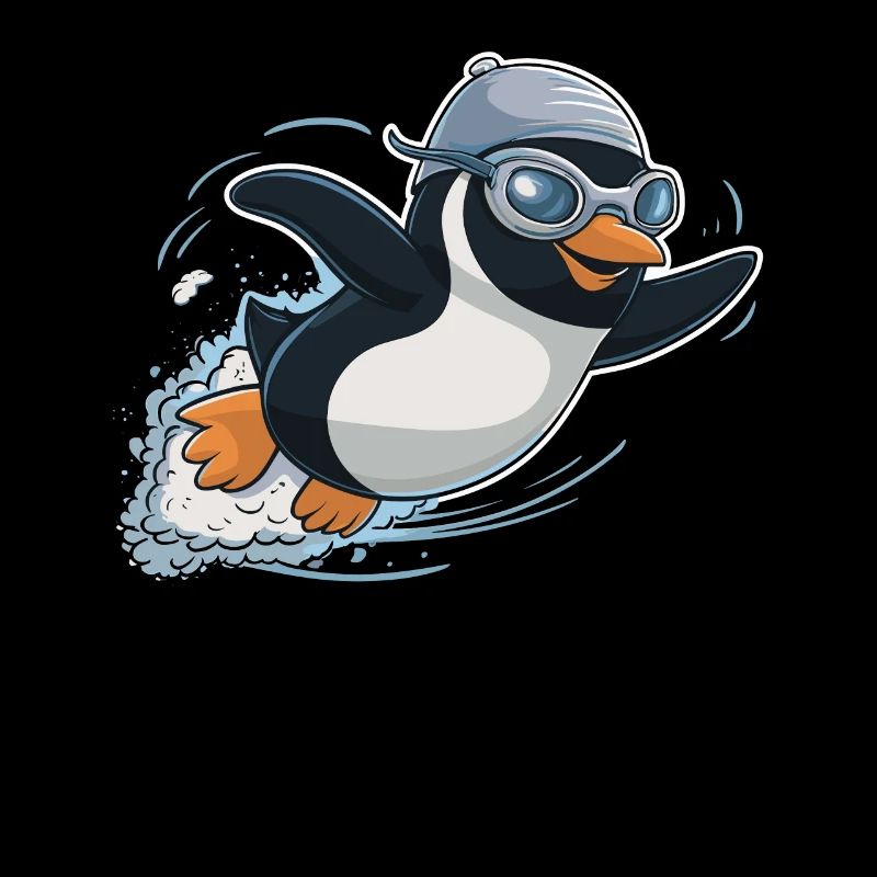 Nageur Pingouin Nageur Natation