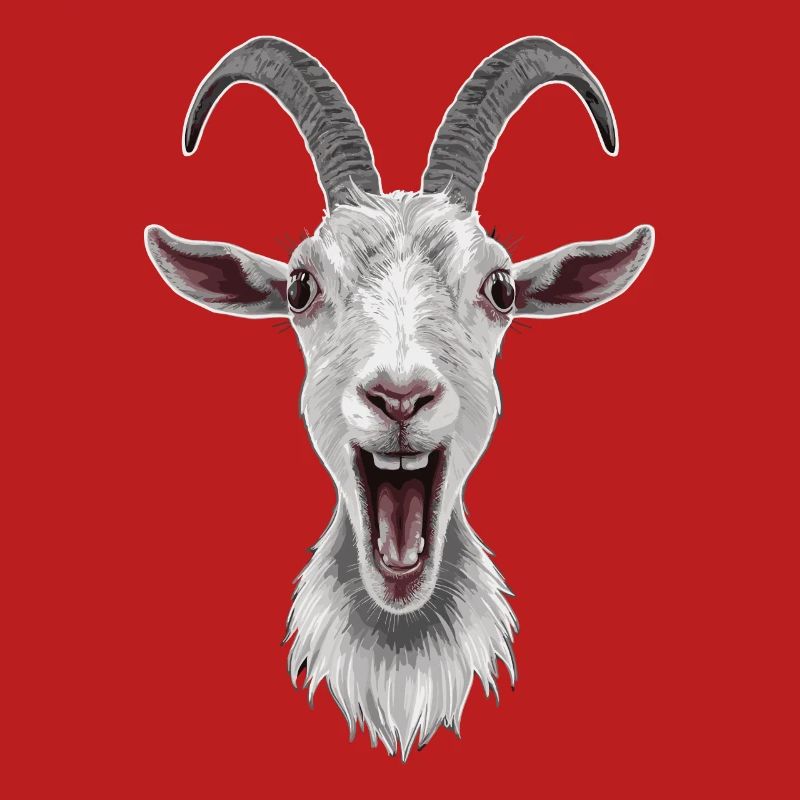 Visage de chèvre rieur Artwork