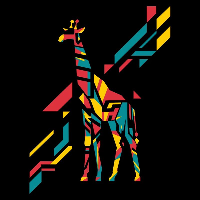 Art abstrait coloré de la girafe