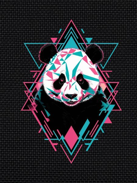 Geometric Panda Artwork