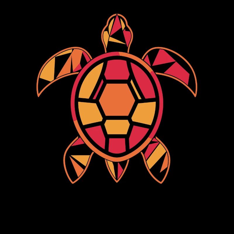 Bunte Schildkröte mit Geometrischen Formen