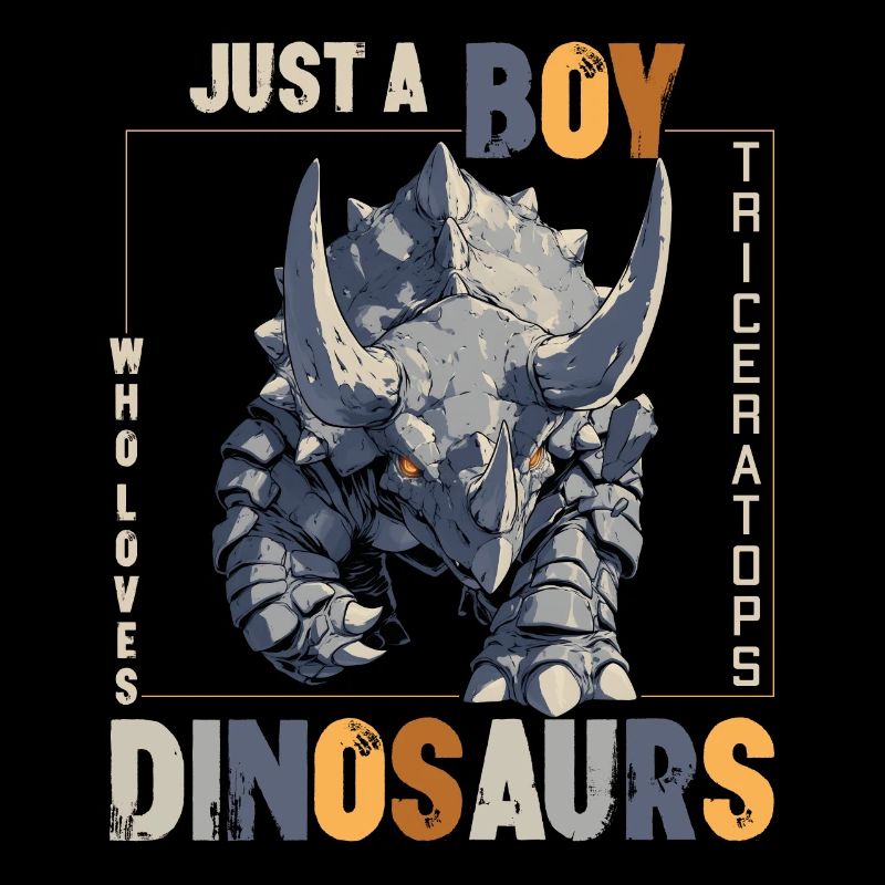 Nur Ein Junge Der Dinosaurier Liebt Triceratops